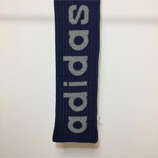 アディダス(adidas)のadidas アディダス マフラー ストール ビッグ ロゴ ライン 90s 古着(マフラー)