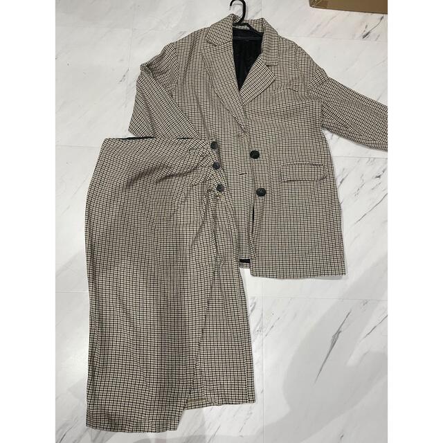 ファッションなデザイン ZARA セットアップ チェック ZARA - セット+ ...