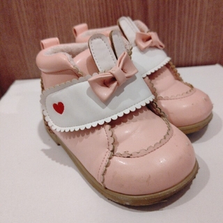 シャーリーテンプル(Shirley Temple)のシャーリーテンプル　ラビットシューズ　14cm ピンク 靴(フォーマルシューズ)