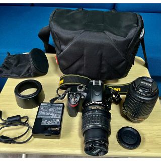 ニコン(Nikon)のNikon D3200 BLACK &ズームレンズ55-200mm(デジタル一眼)