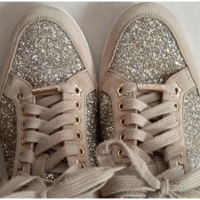 JIMMY CHOO ジミーチュウ グリッタースウェードスニーカーの通販 by