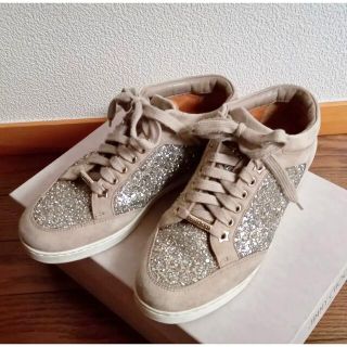 ジミーチュウ(JIMMY CHOO)のジミーチュウ　グリッタースウェードスニーカー(スニーカー)