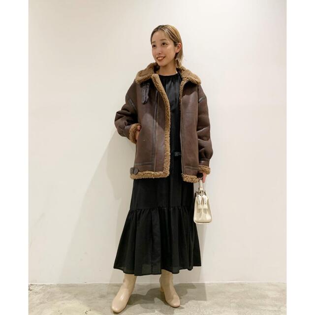 イエナ 20AW ビーバートラペーズコート アウター ロング 比翼仕立て 36