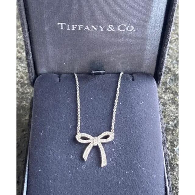 Tiffany & Co. - ティファニー　ボウリボンダイヤモンドネックレス