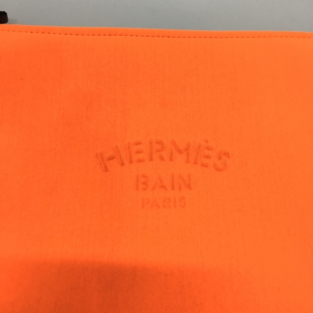 エルメス HERMES トゥルース フラット MM 小物入れ ネオバン/ポーチ クラッチバッグ ポリアミド オレンジ