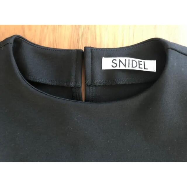 SNIDEL(スナイデル)のSNIDEL スナイデル ワンピース ブラック フリル ポンチ お宮参り 七五三 レディースのワンピース(ひざ丈ワンピース)の商品写真