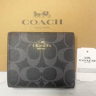 コーチ(COACH)の【新品-未使用】COACH シグネチャー ブルー 二つ折り財布 (財布)