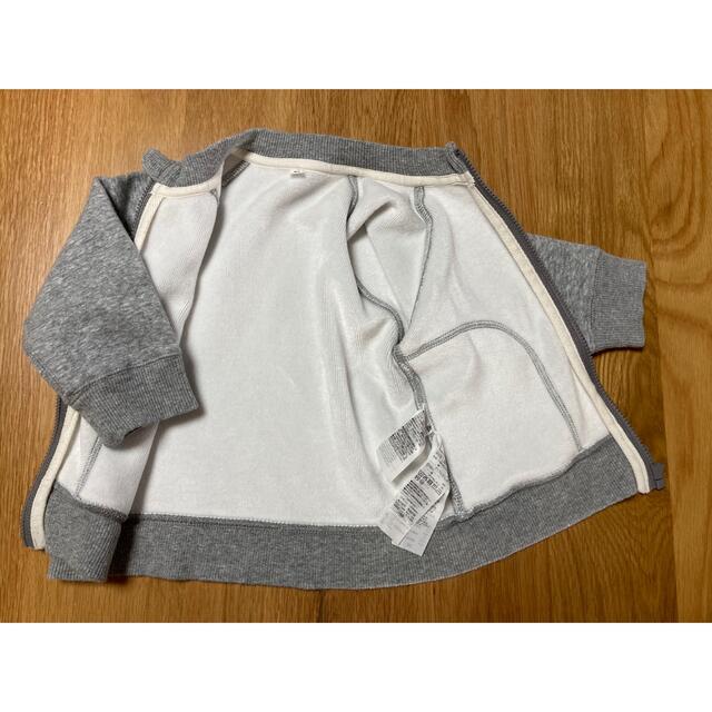 MUJI (無印良品)(ムジルシリョウヒン)のジップアップ トレーナー 80  キッズ/ベビー/マタニティのベビー服(~85cm)(トレーナー)の商品写真