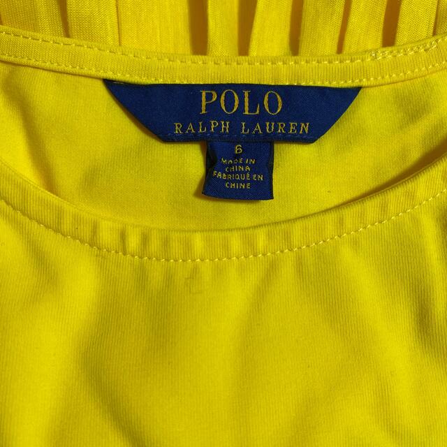 POLO RALPH LAUREN(ポロラルフローレン)の【試着のみ】POLO RALF LAUREN 子供用ワンピース 120 イエロー キッズ/ベビー/マタニティのキッズ服女の子用(90cm~)(ワンピース)の商品写真