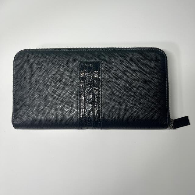 PRADA - 最高級PRADAプラダ サフィアーノ クロコダイル ブラック 長