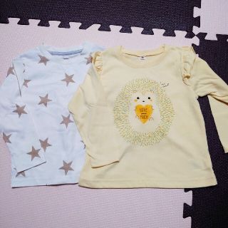 ニシマツヤ(西松屋)のロンT2枚セット(星・ハリネズミ)　サイズ95(Tシャツ/カットソー)