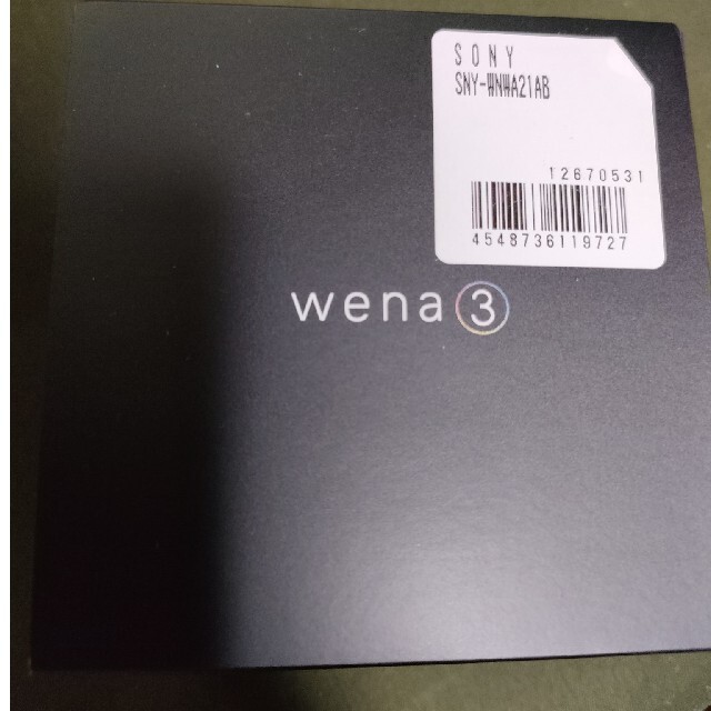 SONY(ソニー)のwena 3 rubber Black ｽﾏｰﾄｳｫｯﾁ WNW-A21A/B メンズの時計(腕時計(デジタル))の商品写真