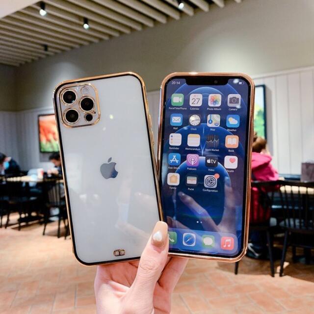 ☆新作☆ iPhone15proケース　メッキ　可愛い　透明　ピンク スマホ/家電/カメラのスマホアクセサリー(iPhoneケース)の商品写真