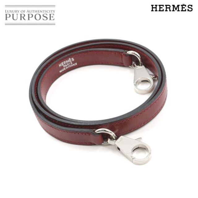 エルメス HERMES ケリー ボリード ショルダー ストラップ ボックスカーフ レザー ルージュアッシュ シルバー 金具 90112947型番刻印-