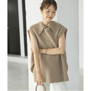 プラージュ(Plage)のPlage  【NEPLA./ネプラ】RIB VEST ニット　ベージュ(ベスト/ジレ)