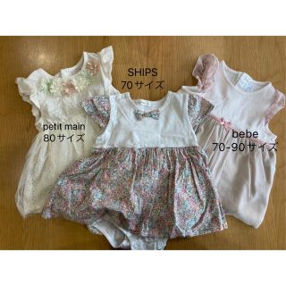 シップス(SHIPS)の子供服　ワンピース3点セット　女の子　ships bebe petit main(ワンピース)