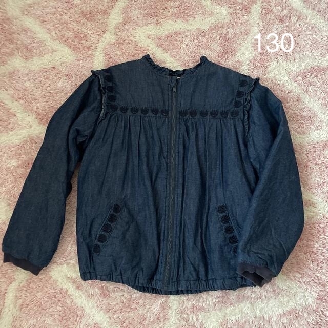 F.O.KIDS(エフオーキッズ)の中綿デニムジャケット130 キッズ/ベビー/マタニティのキッズ服男の子用(90cm~)(ジャケット/上着)の商品写真