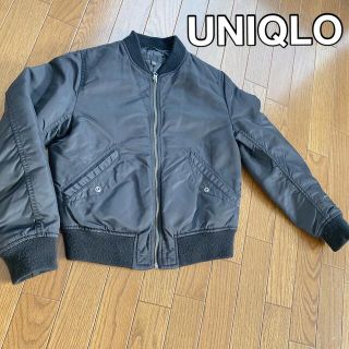 AE2508 UNIQLO MA-1スタジャン ブラック レディース S 80 | www