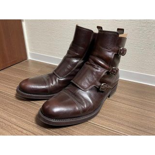 サルトル(SARTORE)の美品 サルトル モンクストラップ ハーフブーツ ブラウン size41 1/2 (ブーツ)