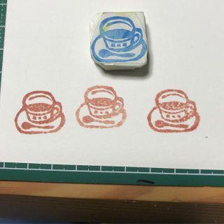 消しゴムはんこ　コーヒー(はんこ)