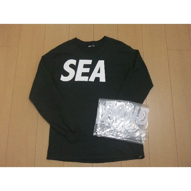 美品 WIND AND SEA L/S T-shirt Green-Silver