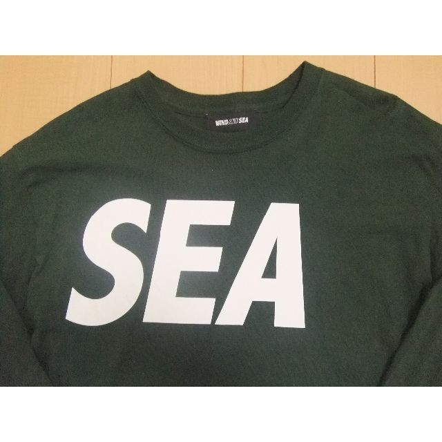 美品 WIND AND SEA L/S T-shirt Green-Silver 2