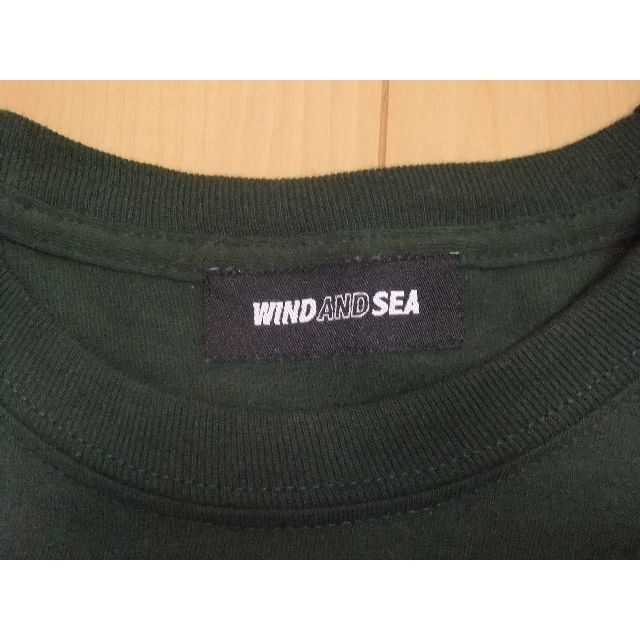 美品 WIND AND SEA L/S T-shirt Green-Silver 3