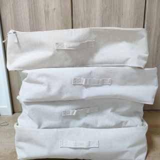 ムジルシリョウヒン(MUJI (無印良品))の無印良品　ポリエステル綿麻混ソフトボックス3個＋１個おまけ付き(ケース/ボックス)