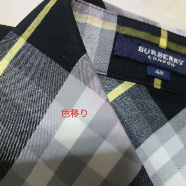 バーバリー BURBERRY チェックシャツブラウス 7分袖 サイズ40 L