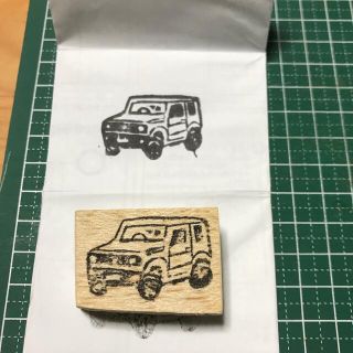 消しゴム　はんこ　車　ハンドメイド(はんこ)