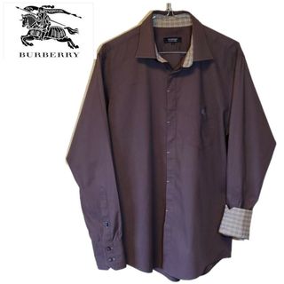 バーバリーブラックレーベル(BURBERRY BLACK LABEL)のBURBERRY ノバチェック ブラウン 長袖シャツ(シャツ)