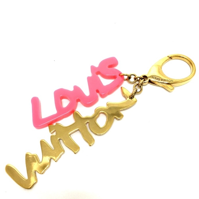 ルイヴィトン LOUIS VUITTON ビジューサック・グラフィティ M65768 ファッション小物 キーホルダー バッグチャーム メタル ピンク×ゴールド | フリマアプリ ラクマ
