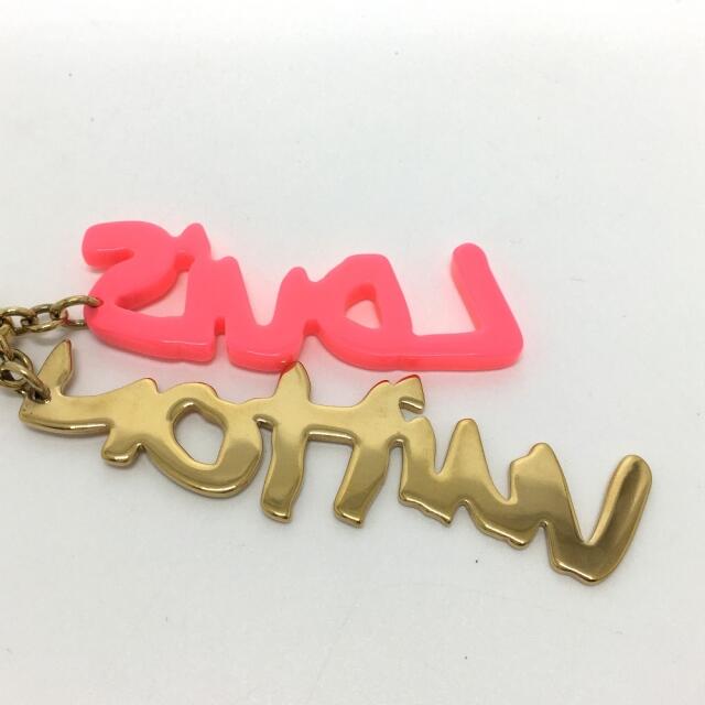 ルイヴィトン LOUIS VUITTON ビジューサック・グラフィティ M65768 ファッション小物 キーホルダー バッグチャーム メタル ピンク×ゴールド