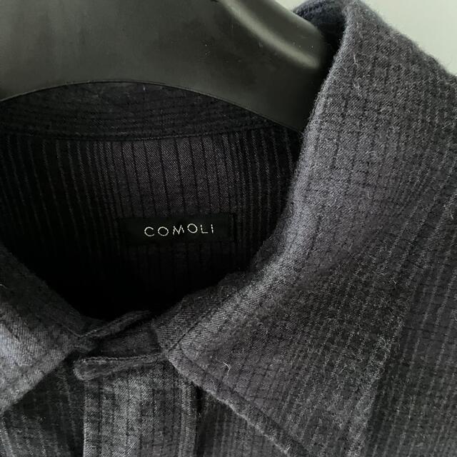 COMOLI 21AW ウールシルクワークシャツ 2