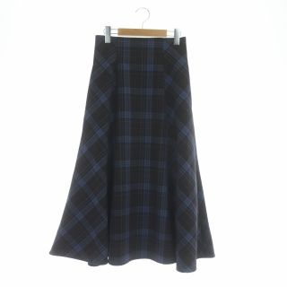 ロペピクニック(Rope' Picnic)のロペピクニック 22AW チェックセミマーメイドスカート ロング 38 茶 青(ロングスカート)