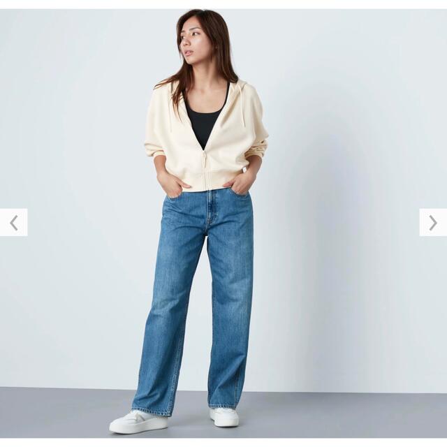 UNIQLO(ユニクロ)のUNIQLO ドライスウェットクロップドフルジップパーカ（長袖） レディースのトップス(パーカー)の商品写真