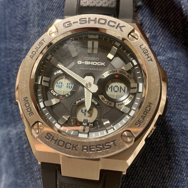 美品　G-SHOCK GST-110 5444電波ソーラー　gショック