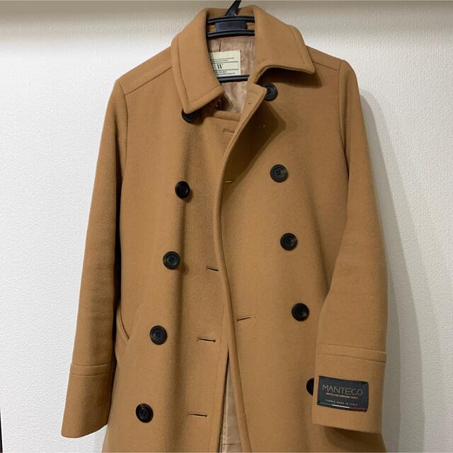 販促アイディア ナノユニバースmanteco BIBYE ダブルボタン コート