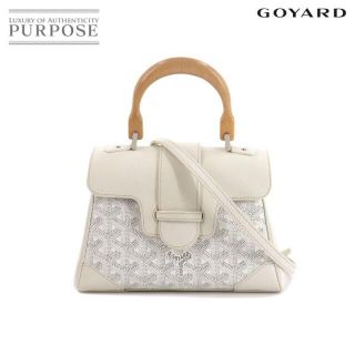 ゴヤール(GOYARD)の未使用 展示品 ゴヤール GOYARD サイゴン ミニ 2way ハンド ショルダー バッグ レザー PVC ブナウッド ホワイト ヘリンボーン 90130526(ハンドバッグ)