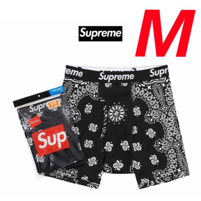 新品未使用【supreme】シュプリーム　ペイズリー柄ボクサーパンツ　M