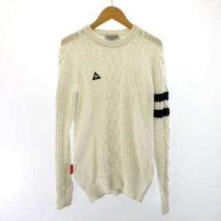 ルコックスポルティフ(le coq sportif)のルコックスポルティフ le coq sportif ニット ゴルフウェア 白 M(ニット/セーター)