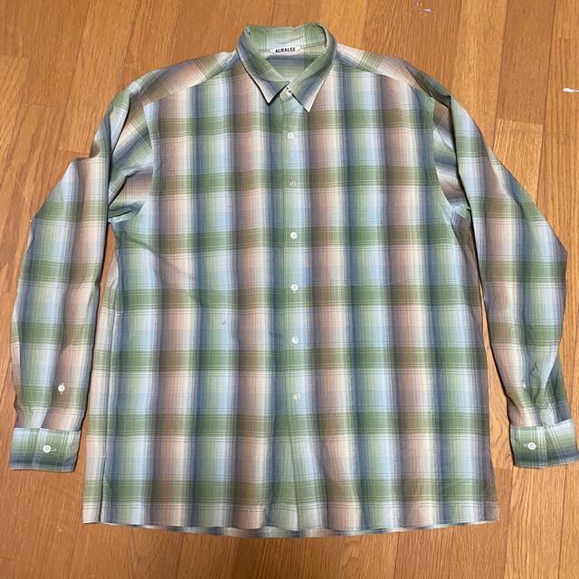 気まぐれSALE】AURALEE/オーラリー/20AW/チェックシャツ 4 本物の