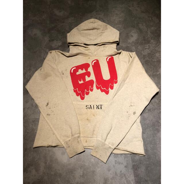 saint michael 赤パーカー L hoodie readymade