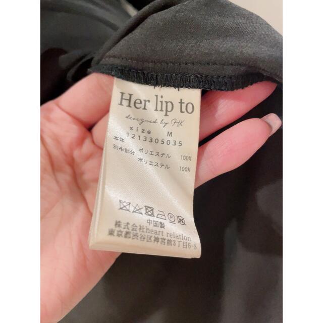 Her lip to(ハーリップトゥ)のherlipto♡Tie-Neck Vintage Satin Dress レディースのワンピース(ひざ丈ワンピース)の商品写真