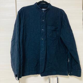 ムジルシリョウヒン(MUJI (無印良品))の無印良品　スタンドカラーシャツ 853260-350 M ブラック(シャツ)