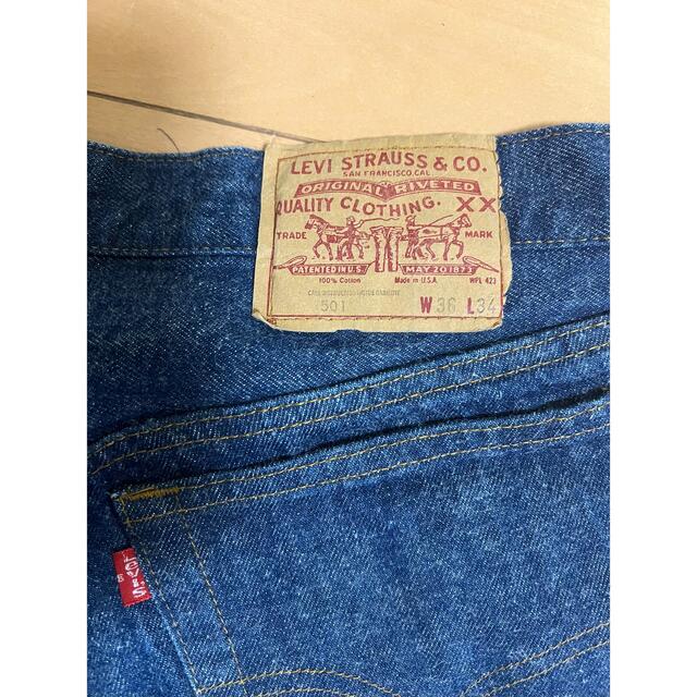 Levi's(リーバイス)のUSリーバイス501 濃紺　通称　ハチマル メンズのパンツ(デニム/ジーンズ)の商品写真