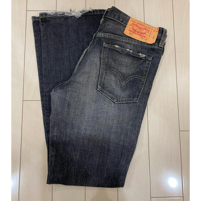 Levi's517ブーツカット　メンズブラックデニム　ヴィンテージ感が良い感じ