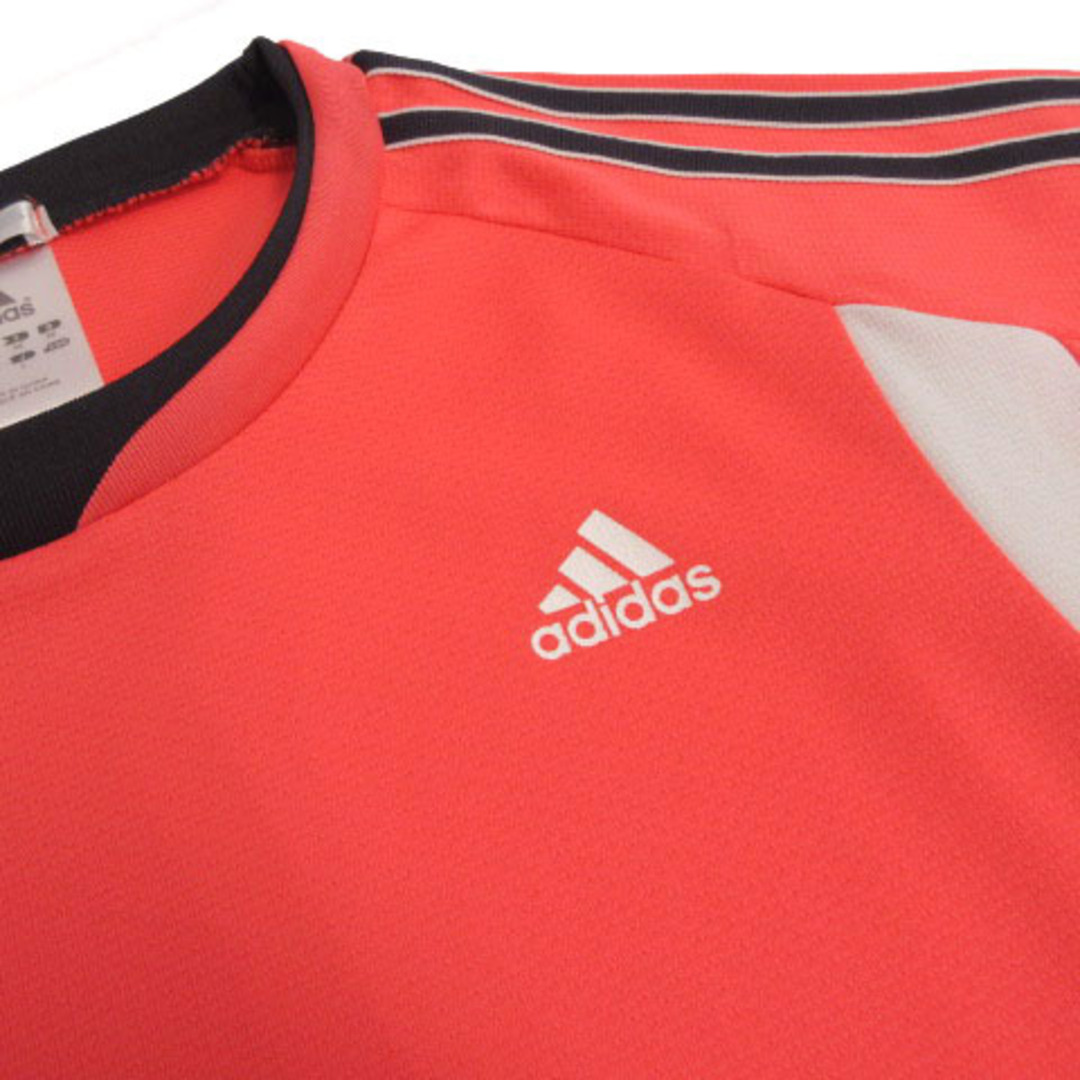 adidas(アディダス)のアディダス Tシャツ 半袖 スポーツウェア 3本ライン ピンク 黒 白 L スポーツ/アウトドアのスポーツ/アウトドア その他(その他)の商品写真