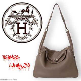 エルメス(Hermes)の【美品】エルメス：リンディ30／トリヨンクレマンス／エトゥープ（エトープ）(ショルダーバッグ)