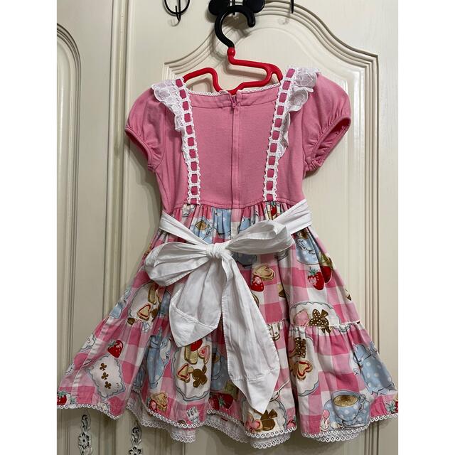 Shirley Temple(シャーリーテンプル)のShirley Temple の可愛いエプロンワンピース キッズ/ベビー/マタニティのキッズ服女の子用(90cm~)(ワンピース)の商品写真